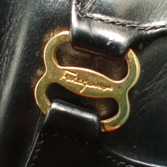 Vintage 80s Salvatore Ferragamo Tall Riding Boots Black Leather 7.5 7.5AAA - Picture 7 of 7